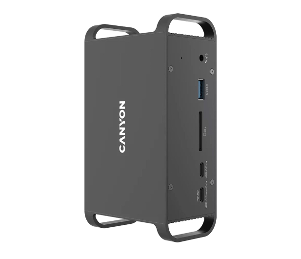 CANYON Stacja dokująca DS-95 2*4K UHD 14 w 1 USB-C Szara - 1333257 - zdjęcie 3